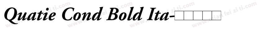 Quatie Cond Bold Ita字体转换